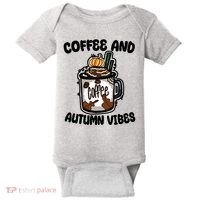 Coffee And Autumn Vibes Halloween Baby Bodysuit thumb 0