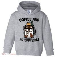 Coffee And Autumn Vibes Halloween Toddler Hoodie thumb 0