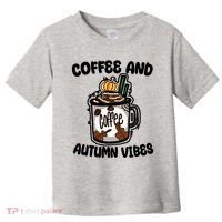 Coffee And Autumn Vibes Halloween Toddler T-Shirt thumb 0