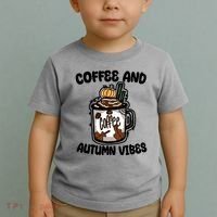 Coffee And Autumn Vibes Halloween Toddler T-Shirt thumb 2
