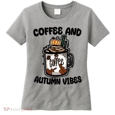 Coffee And Autumn Vibes Halloween Women's T-Shirt