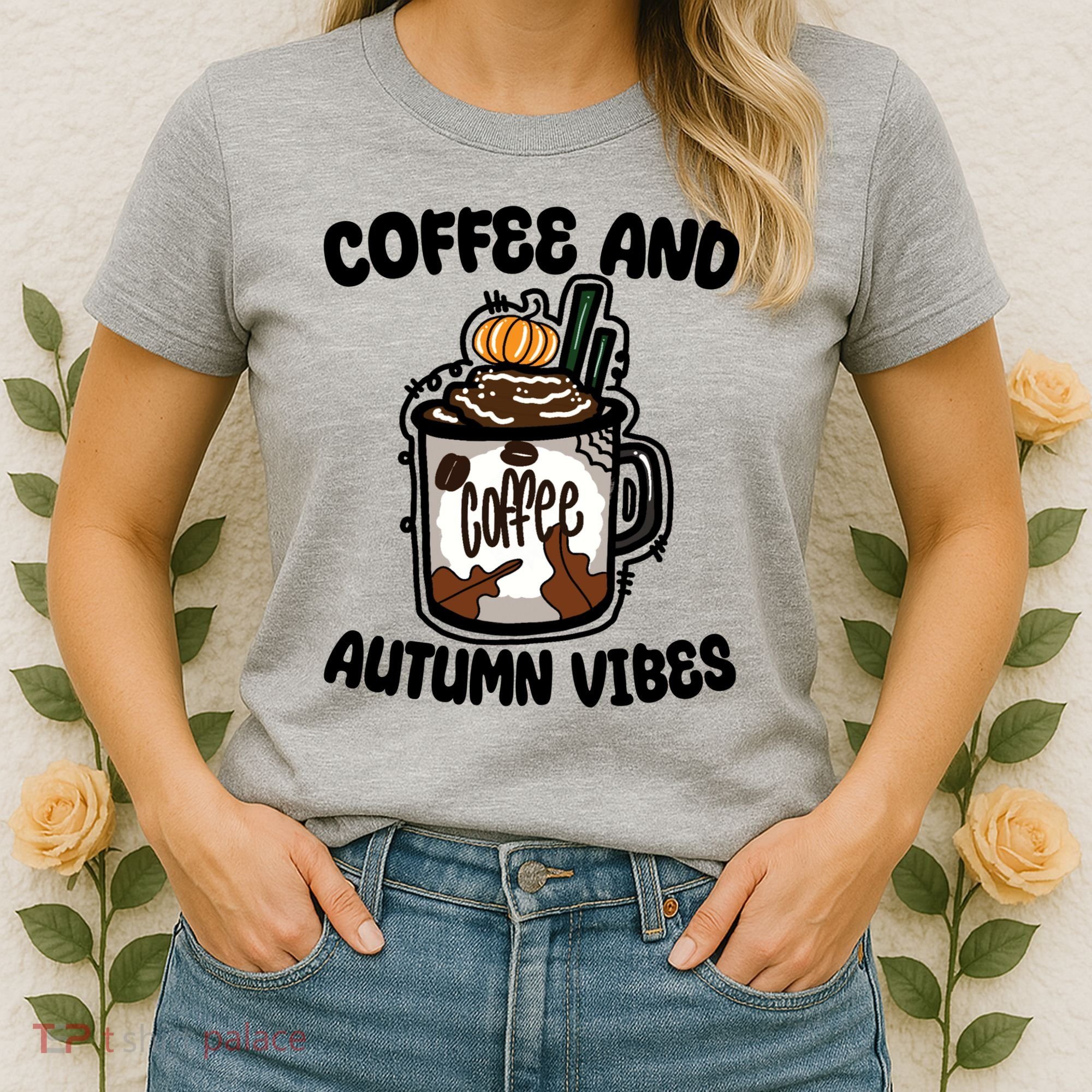 Coffee And Autumn Vibes Halloween Women's T-Shirt
