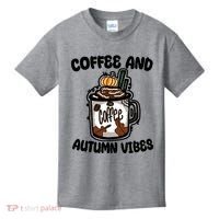 Coffee And Autumn Vibes Halloween Kids T-Shirt thumb 0