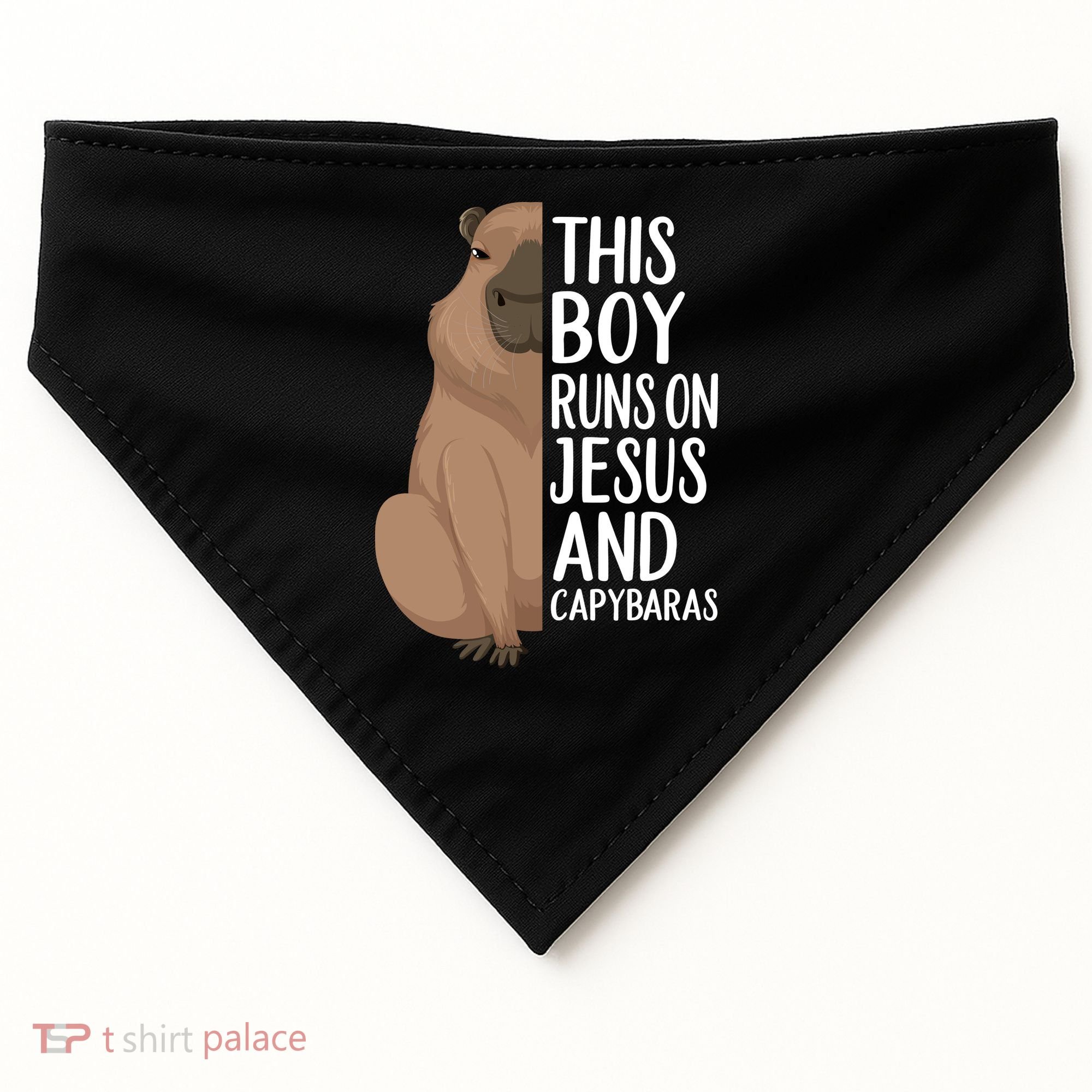 Capybara Art Animal For Capybara Lovers USA-Made Doggie Bandana