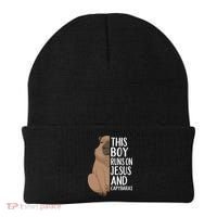 Capybara Art Animal For Capybara Lovers Beanie thumb 0
