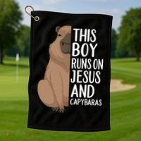 Capybara Art Animal For Capybara Lovers Golf Towel thumb 1