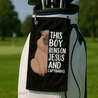 Capybara Art Animal For Capybara Lovers Golf Towel thumb 2
