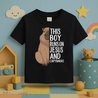 Capybara Art Animal For Capybara Lovers Toddler T-Shirt thumb 3