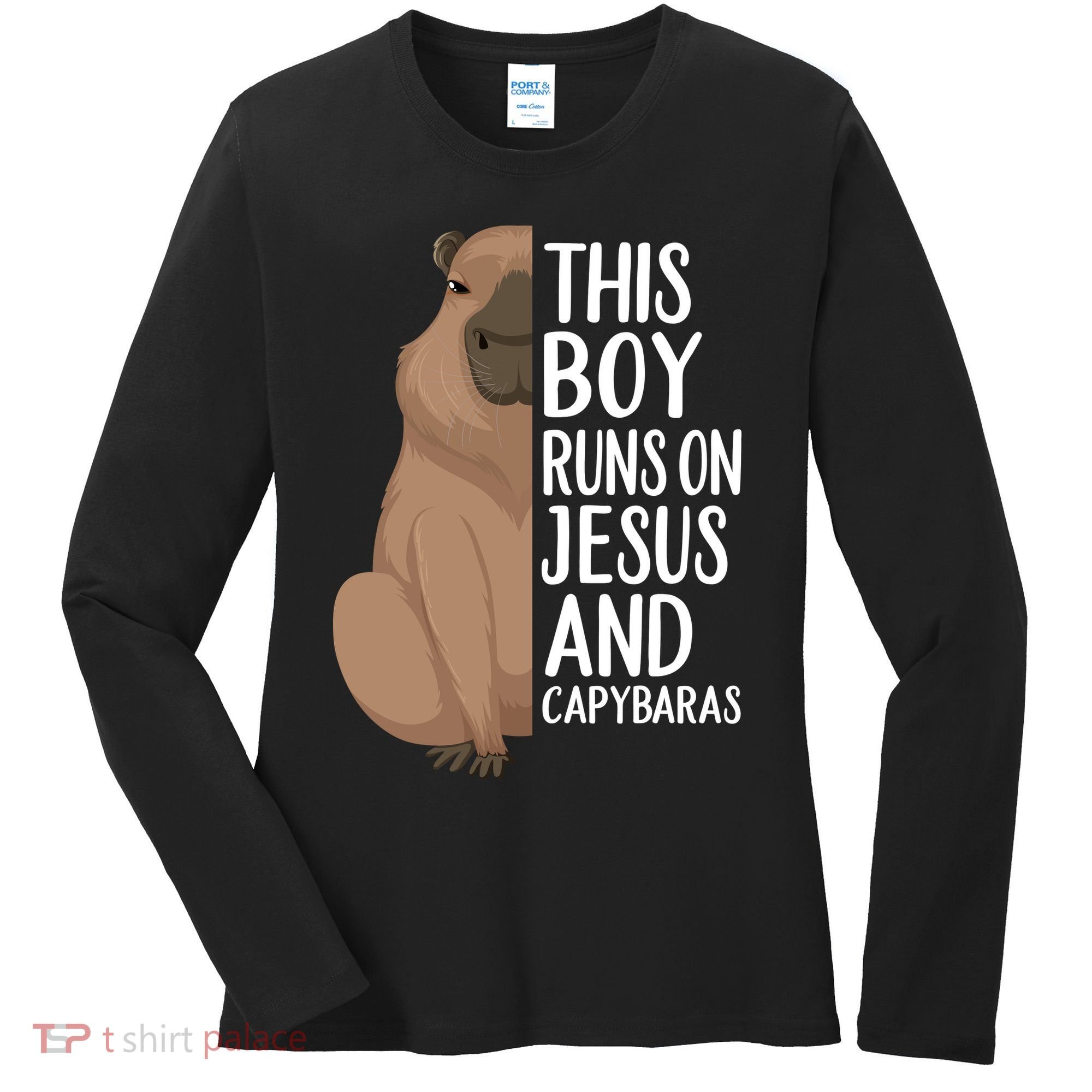 Capybara Art Animal For Capybara Lovers Women's Long Sleeve Shirt
