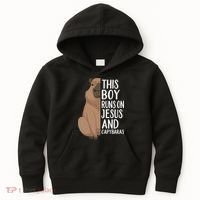 Capybara Art Animal For Capybara Lovers Kids Hoodie thumb 0