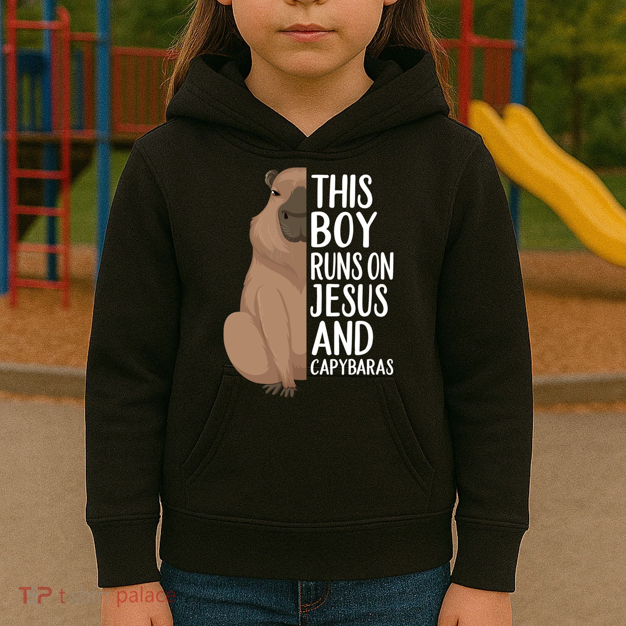 Capybara Art Animal For Capybara Lovers Kids Hoodie