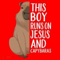 Capybara Art Animal For Capybara Lovers Santa Hat thumb 1