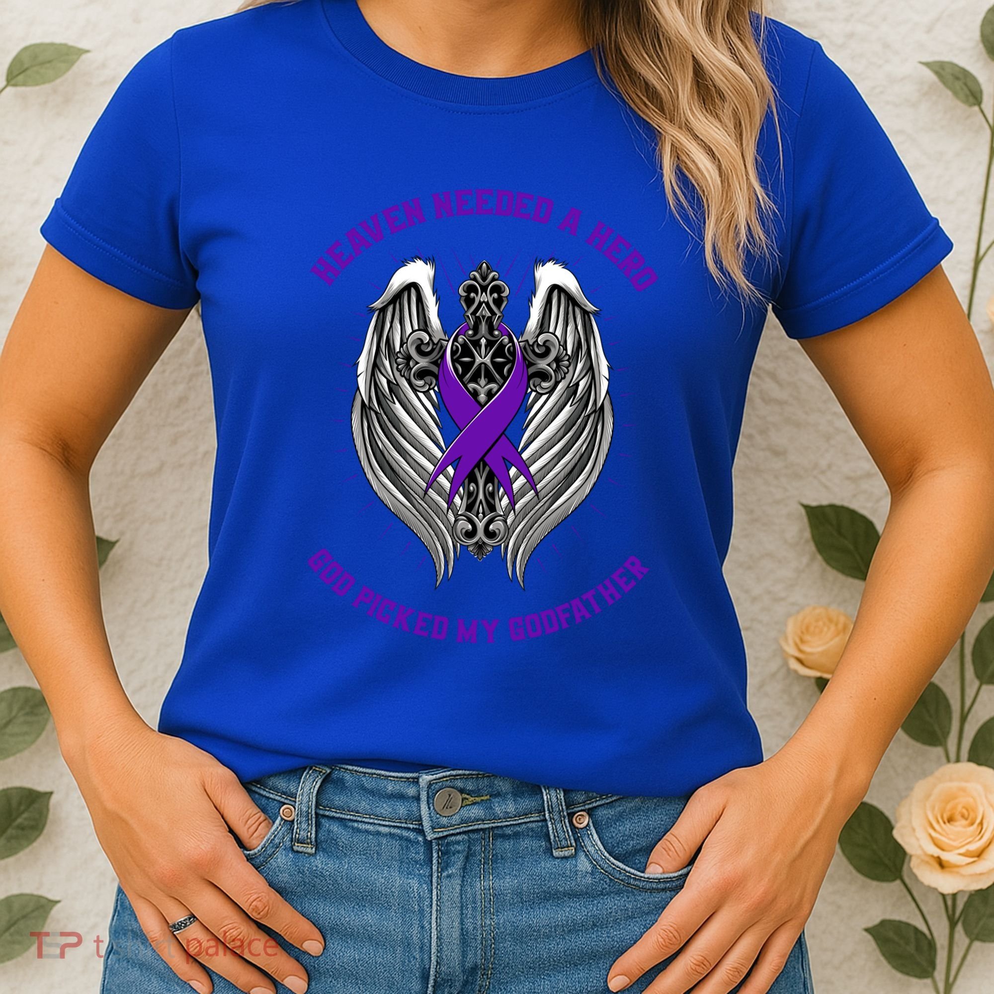 Christian Alzheimers Awareness Products Godfather Memorial Gift Women's T-Shirt
