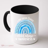 Child Abuse Awareness Rainbow Abuse Prevention Month Funny Gift Coffee Mug thumb 0