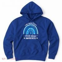 Child Abuse Awareness Rainbow Abuse Prevention Month Funny Gift Hoodie thumb 0