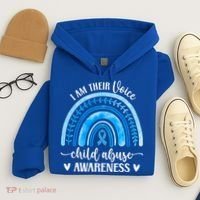 Child Abuse Awareness Rainbow Abuse Prevention Month Funny Gift Hoodie thumb 4