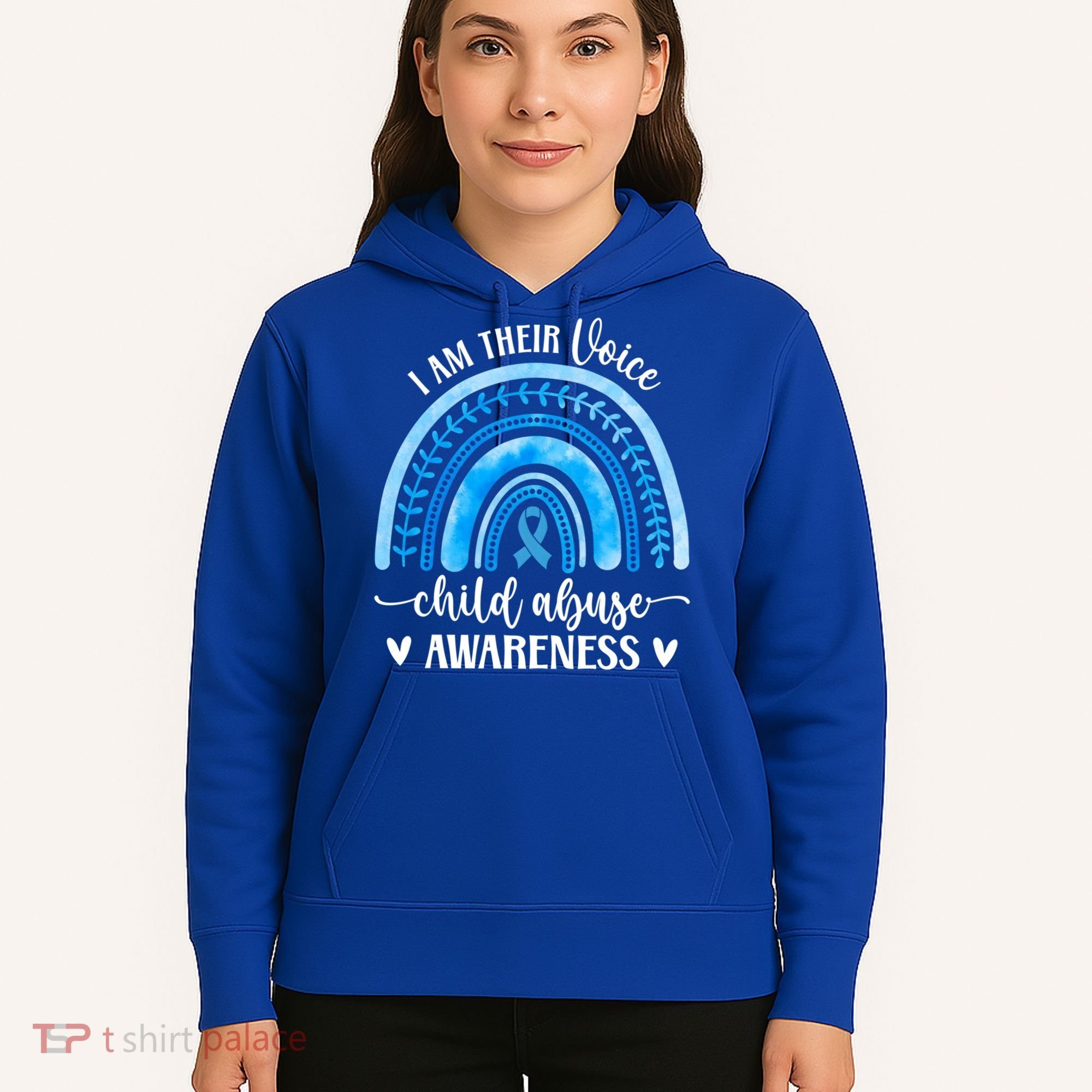 Child Abuse Awareness Rainbow Abuse Prevention Month Funny Gift Hoodie