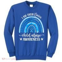 Child Abuse Awareness Rainbow Abuse Prevention Month Funny Gift Sweatshirt thumb 0