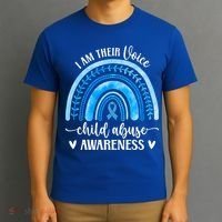 Child Abuse Awareness Rainbow Abuse Prevention Month Funny Gift T-Shirt thumb 3