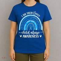 Child Abuse Awareness Rainbow Abuse Prevention Month Funny Gift T-Shirt thumb 4