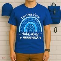 Child Abuse Awareness Rainbow Abuse Prevention Month Funny Gift T-Shirt thumb 6