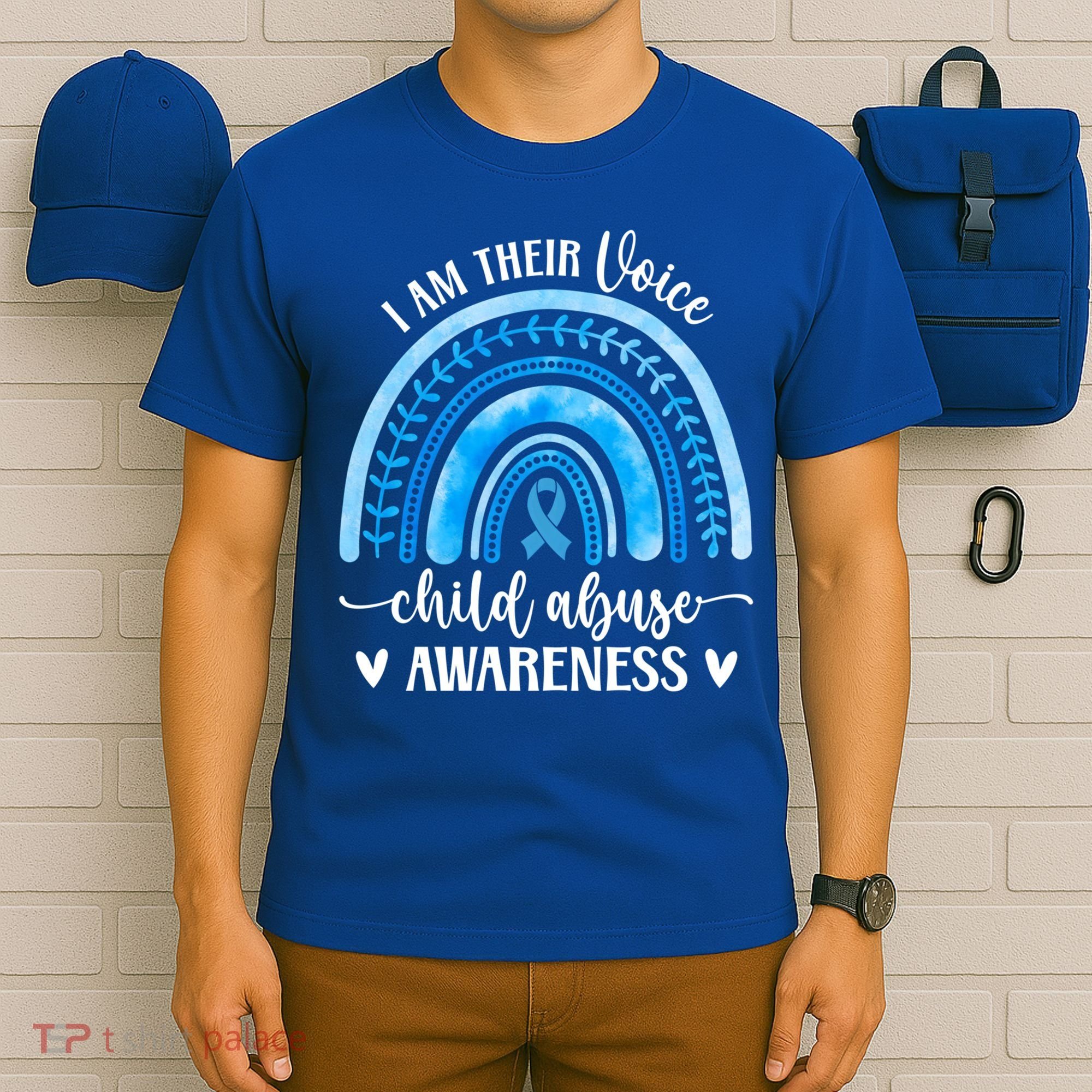 Child Abuse Awareness Rainbow Abuse Prevention Month Funny Gift T-Shirt