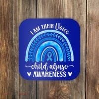 Child Abuse Awareness Rainbow Abuse Prevention Month Funny Gift Coaster thumb 0