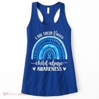 Child Abuse Awareness Rainbow Abuse Prevention Month Funny Gift Women's Tank Top thumb 0