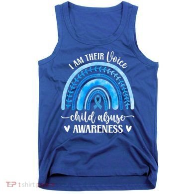 Child Abuse Awareness Rainbow Abuse Prevention Month Funny Gift Tank Top