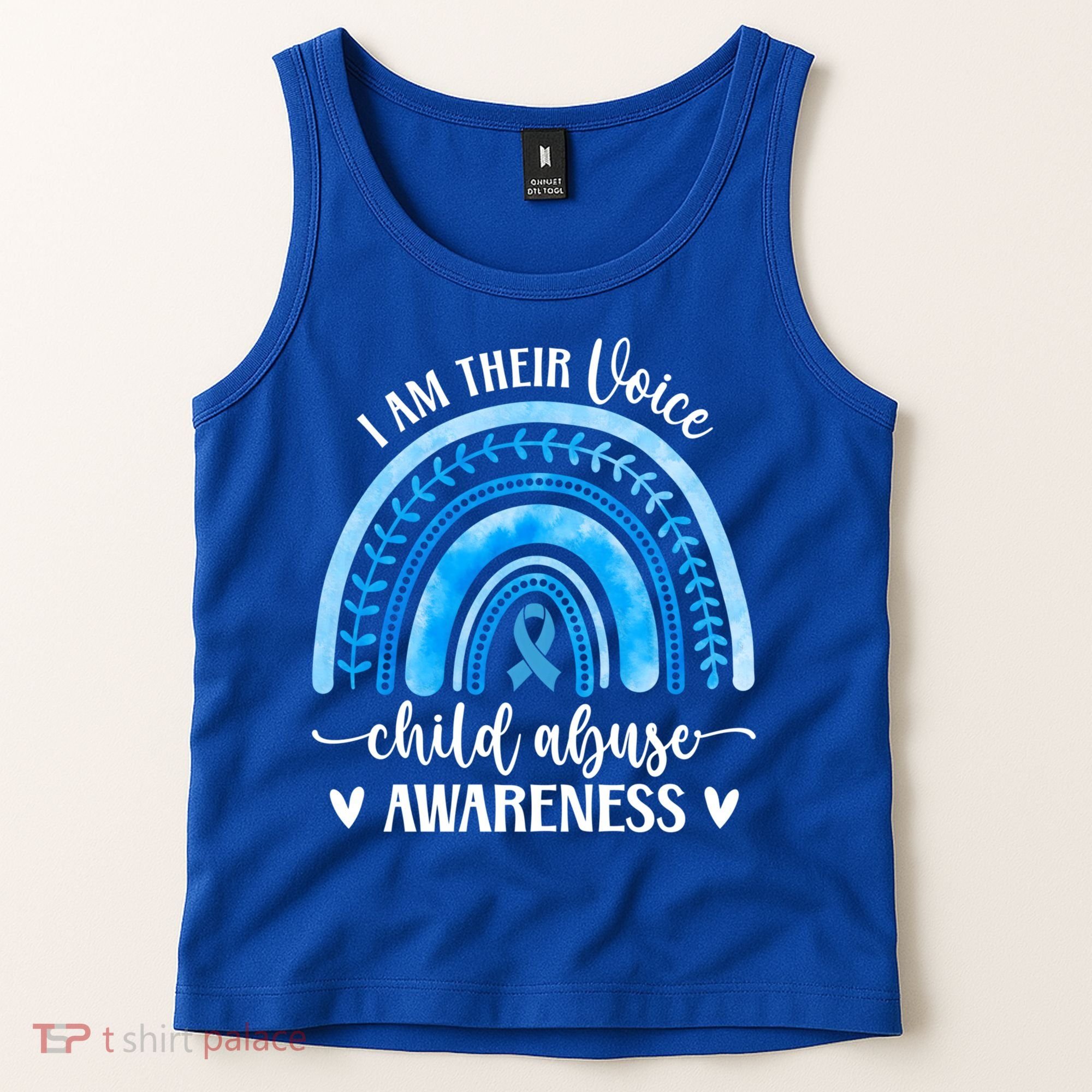 Child Abuse Awareness Rainbow Abuse Prevention Month Funny Gift Tank Top