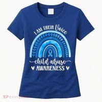 Child Abuse Awareness Rainbow Abuse Prevention Month Funny Gift Women's T-Shirt thumb 0