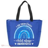 Child Abuse Awareness Rainbow Abuse Prevention Month Funny Gift Tote Bag thumb 0