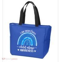 Child Abuse Awareness Rainbow Abuse Prevention Month Funny Gift Tote Bag thumb 3