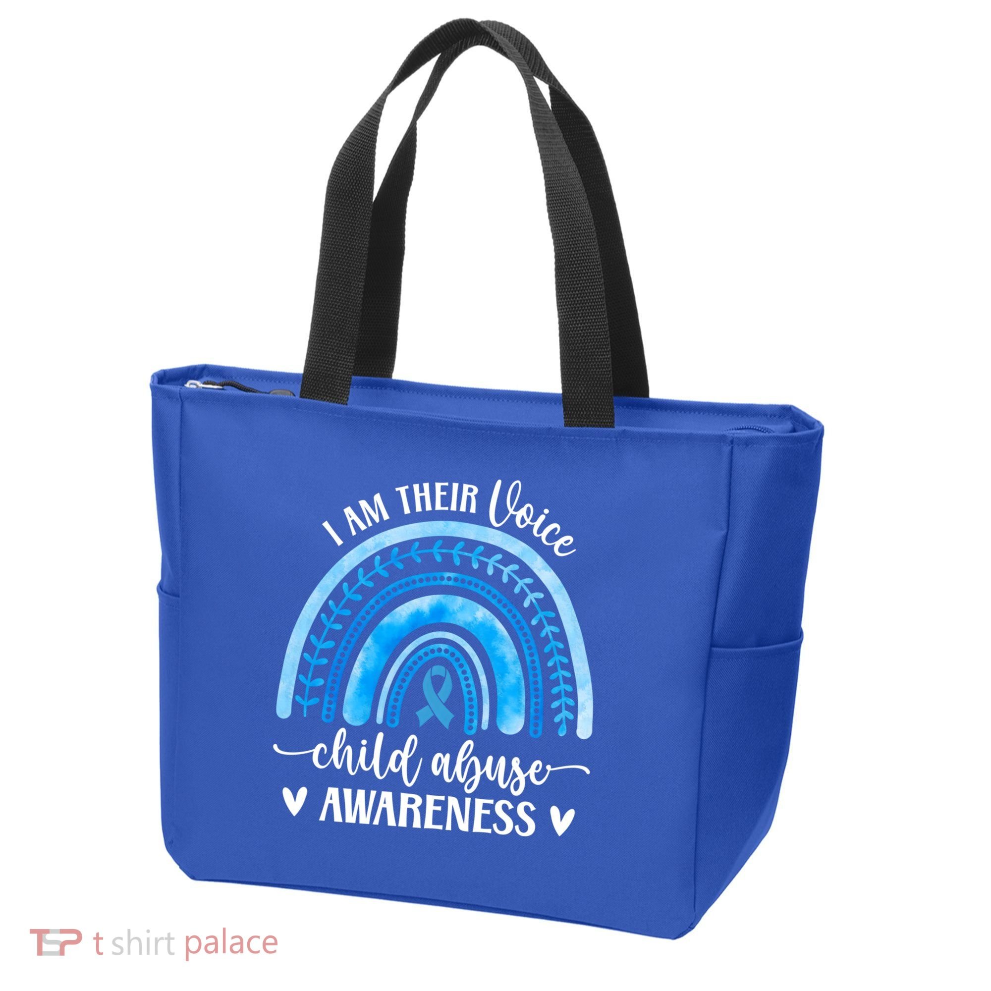 Child Abuse Awareness Rainbow Abuse Prevention Month Funny Gift Tote Bag