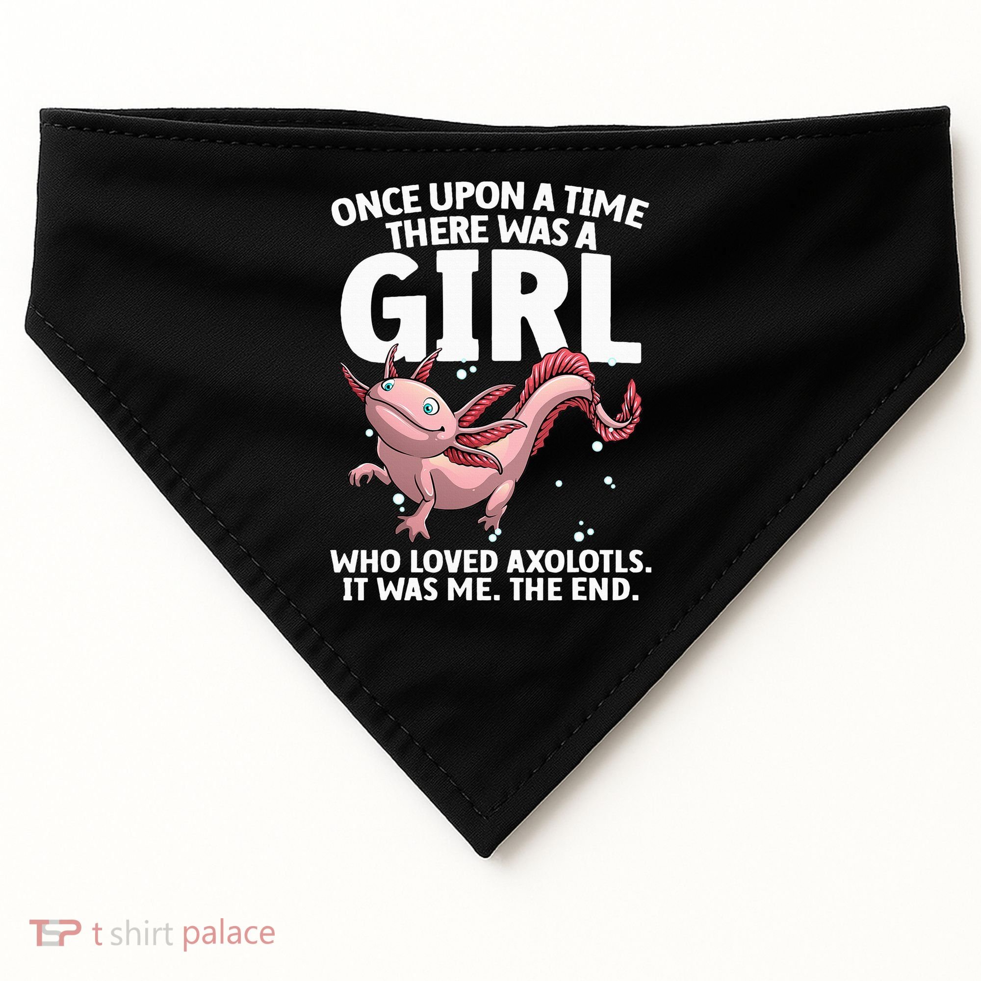 Cool Axolotl Art For Salamander Axolotl Lover USA-Made Doggie Bandana