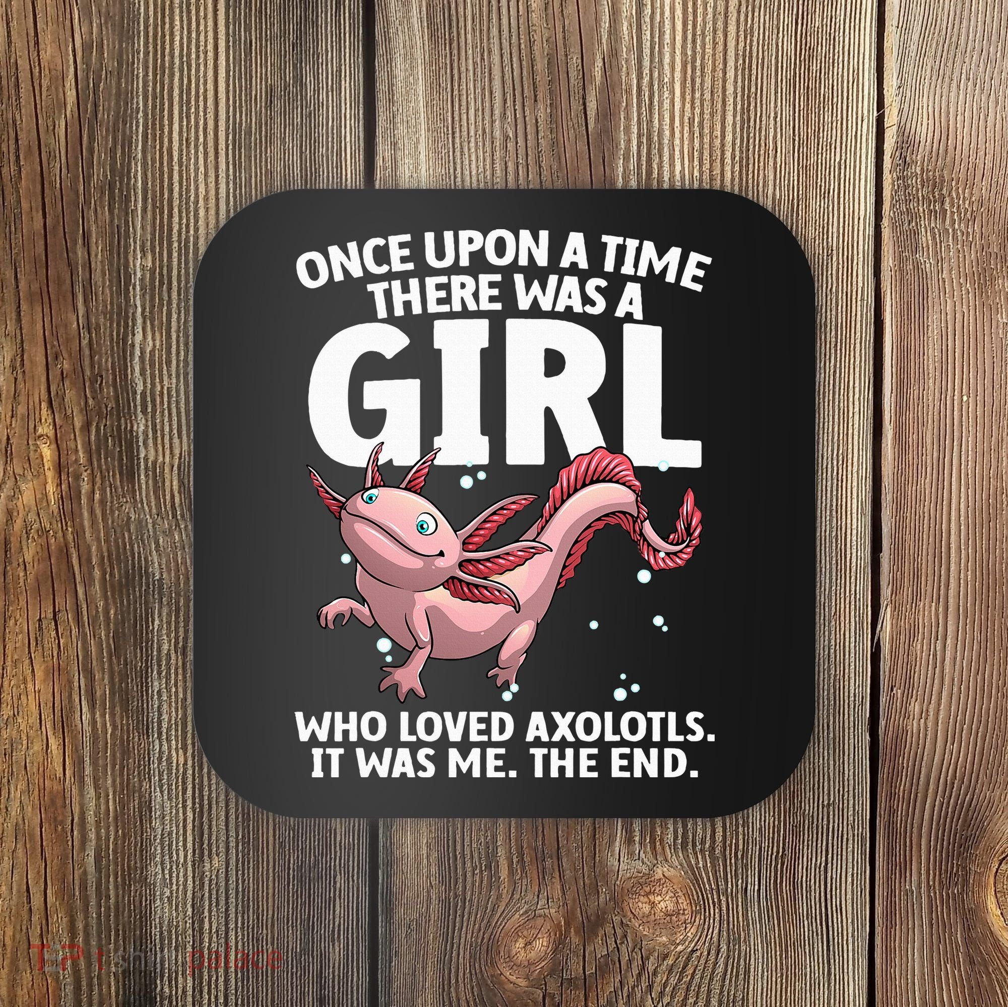 Cool Axolotl Art For Salamander Axolotl Lover Coaster