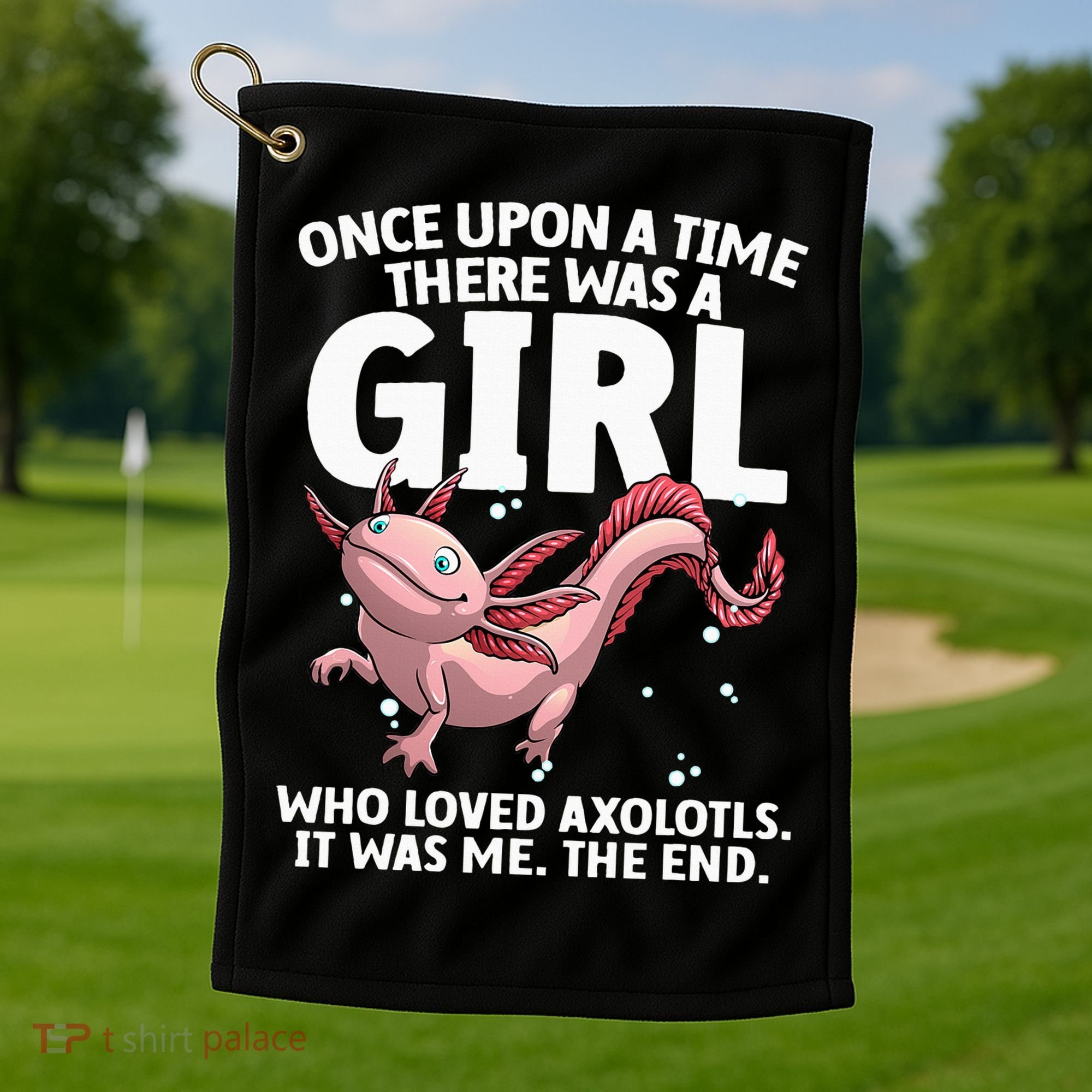 Cool Axolotl Art For Salamander Axolotl Lover Golf Towel