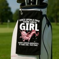 Cool Axolotl Art For Salamander Axolotl Lover Golf Towel thumb 2