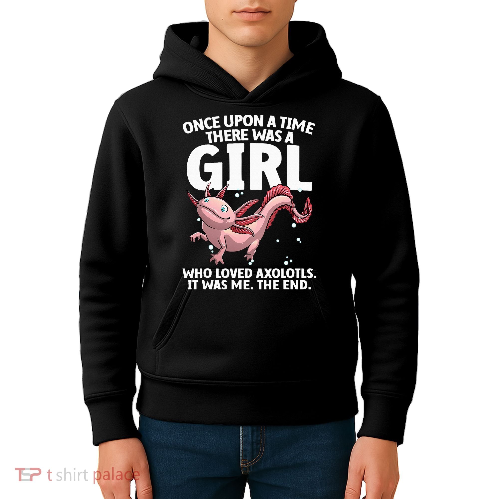 Cool Axolotl Art For Salamander Axolotl Lover Kids Hoodie
