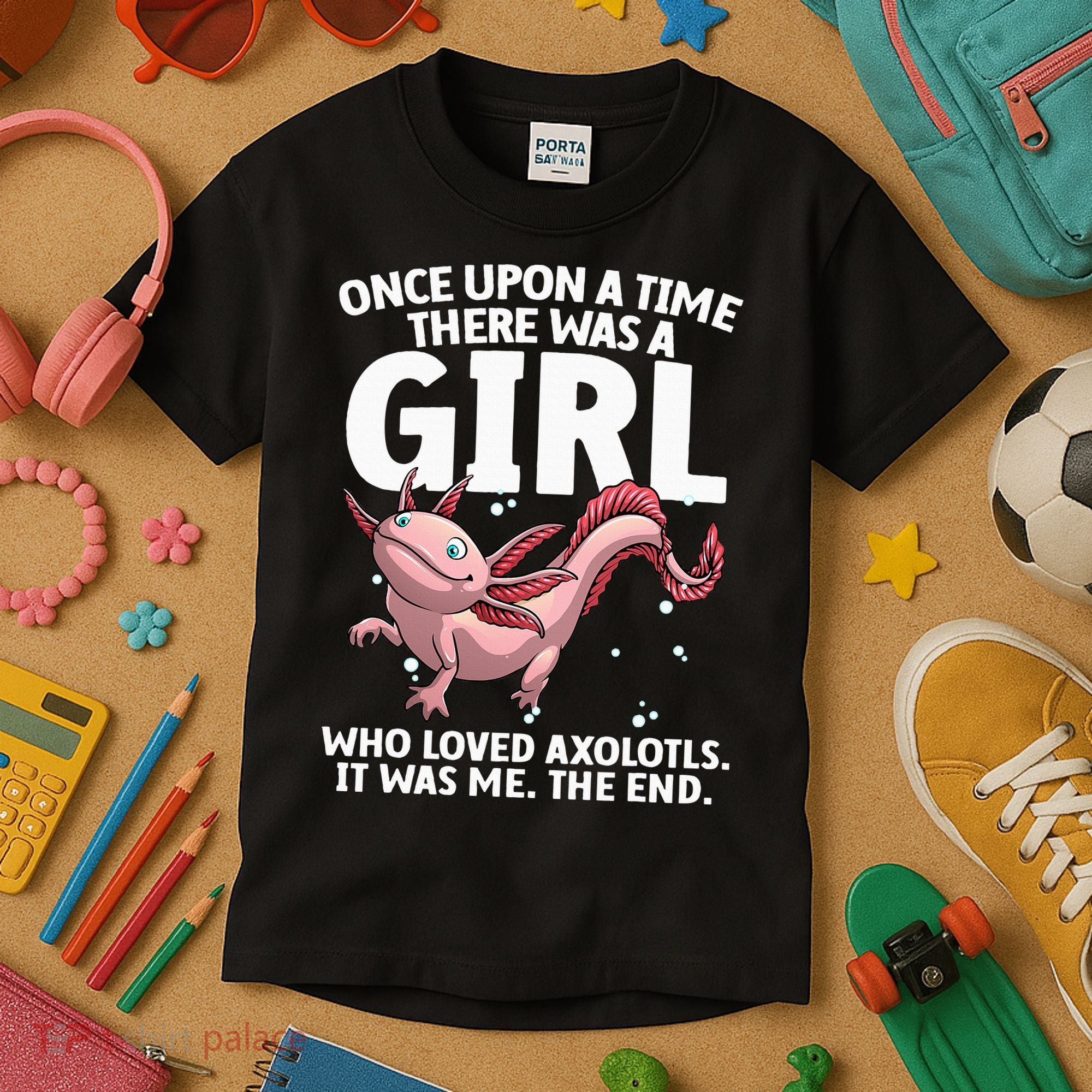 Cool Axolotl Art For Salamander Axolotl Lover Kids T-Shirt