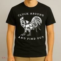 Cluck Around And Find Out Funny Chicken Adult Humor T-Shirt thumb 3