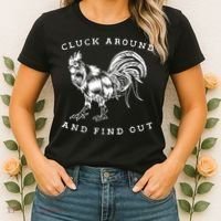 Cluck Around And Find Out Funny Chicken Adult Humor Women's T-Shirt thumb 2