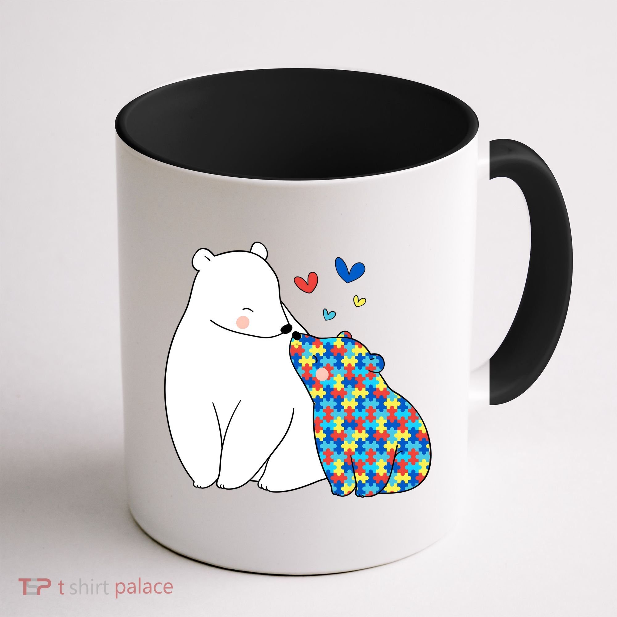 Cute Autism Awareness Polar Bear Puzzle Coffee Mug