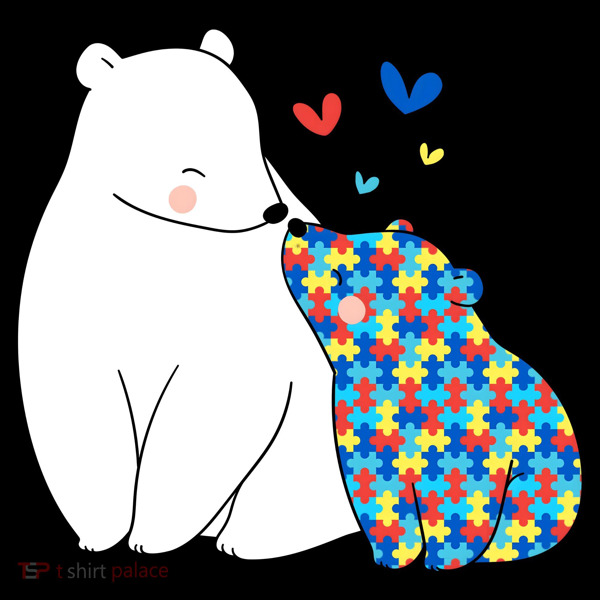 Cute Autism Awareness Polar Bear Puzzle Coffee Mug