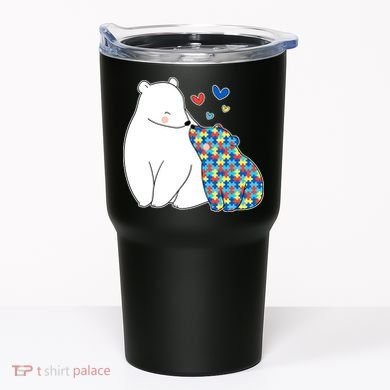 Cute Autism Awareness Polar Bear Puzzle Tumbler