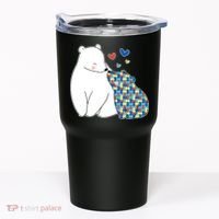 Cute Autism Awareness Polar Bear Puzzle Tumbler thumb 0