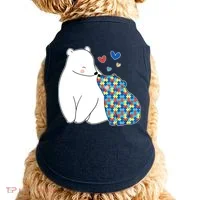 Cute Autism Awareness Polar Bear Puzzle Doggie Tank thumb 0
