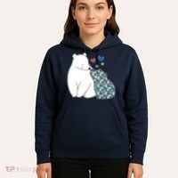 Cute Autism Awareness Polar Bear Puzzle Hoodie thumb 5