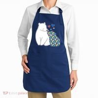 Cute Autism Awareness Polar Bear Puzzle Apron thumb 2