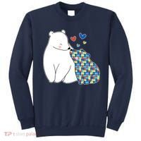 Cute Autism Awareness Polar Bear Puzzle Sweatshirt thumb 0